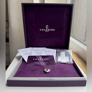 Charriol Silver Heart Lock Pendant and Box